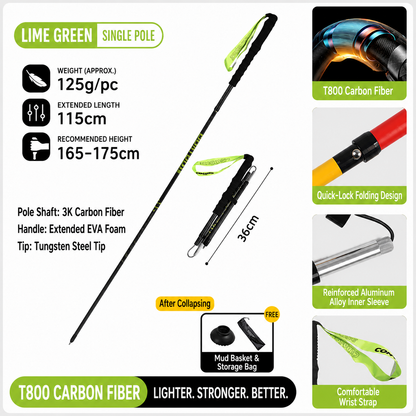 SummitLite™ Carbon Trekking Pole (Single Pole)