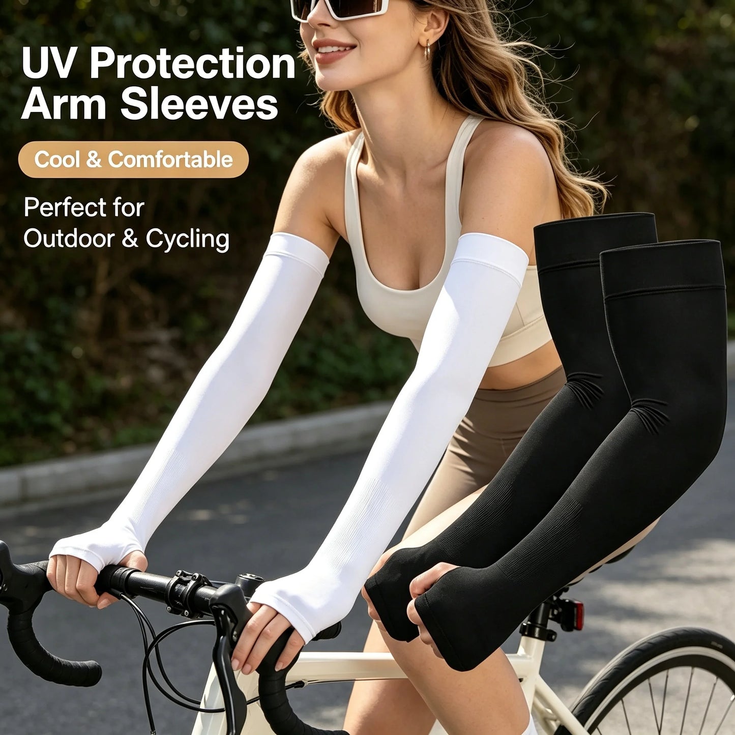 Women's UV Protection Arm Sleeves – UPF50+ Cooling Sun Sleeves